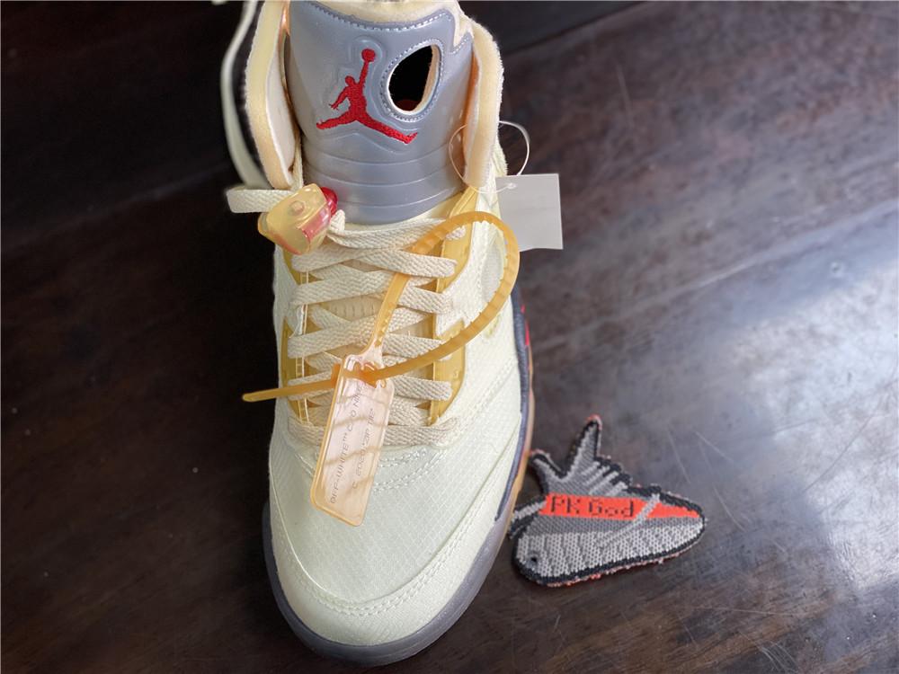 PK God Air Jordan 5 Retro X off white Sail retail materials ready to ship